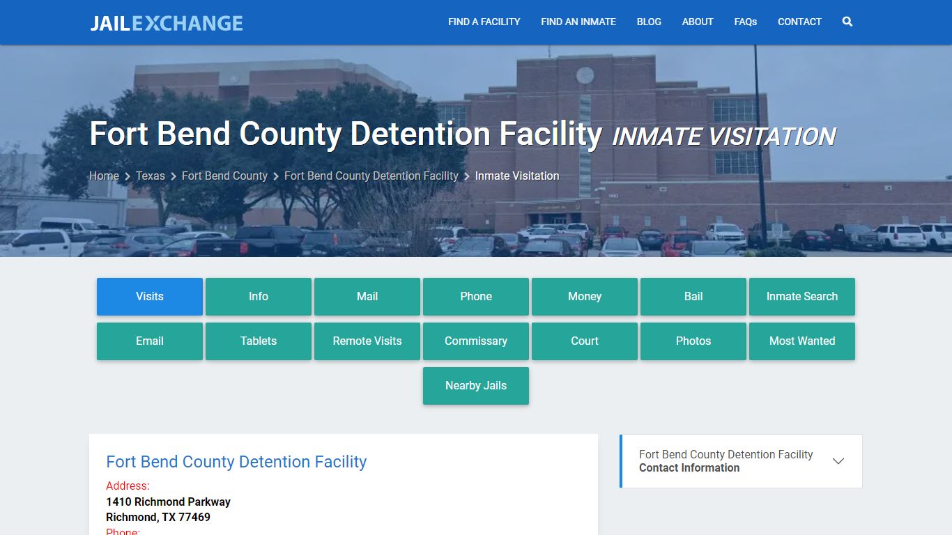 Inmate Visitation - Fort Bend County Detention Facility, TX - Jail Exchange